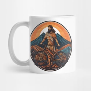 Jesus and his mountain bike Mug